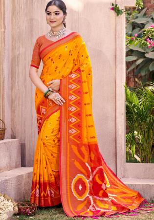 Picture of Grand Silk Crimson Saree