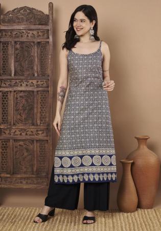 Picture of Beautiful Cotton Dim Gray Kurtis & Tunic