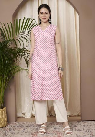 Picture of Alluring Cotton Light Coral Kurtis & Tunic