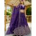 Picture of Charming Satin Midnight Blue Lehenga Choli