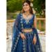 Picture of Well Formed Satin Midnight Blue Lehenga Choli