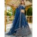 Picture of Well Formed Satin Midnight Blue Lehenga Choli
