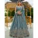 Picture of Amazing Satin Dark Slate Grey Lehenga Choli