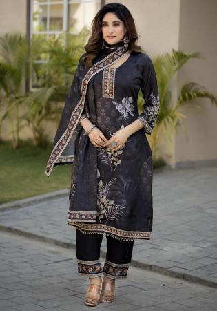 Picture of Marvelous Chiffon Black Readymade Salwar Kameez