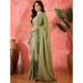 Picture of Chiffon & Satin & Silk Dark Olive Green Saree