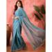 Picture of Ideal Chiffon & Satin & Silk Cadet Blue Saree