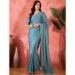 Picture of Ideal Chiffon & Satin & Silk Cadet Blue Saree