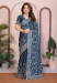 Picture of Shapely Silk Dark Slate Grey Saree