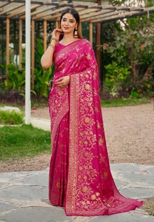 Picture of Stunning Silk Pink Saree