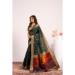 Picture of Ideal Silk Dark Olive Green Saree