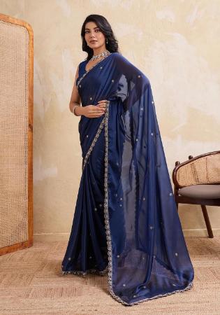 Picture of Admirable Silk Midnight Blue Saree