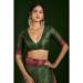 Picture of Ideal Silk Dark Olive Green Saree
