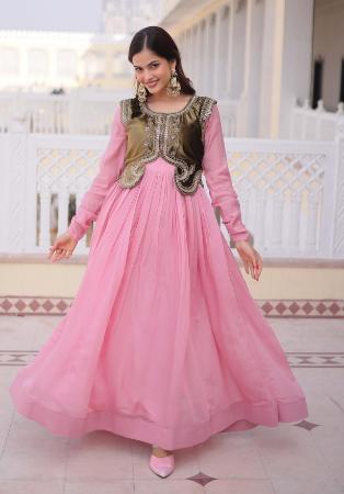 Picture of Wonderful Chiffon Thistle Readymade Gown