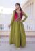 Picture of Ravishing Chiffon Dark Olive Green Readymade Gown