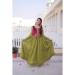 Picture of Ravishing Chiffon Dark Olive Green Readymade Gown