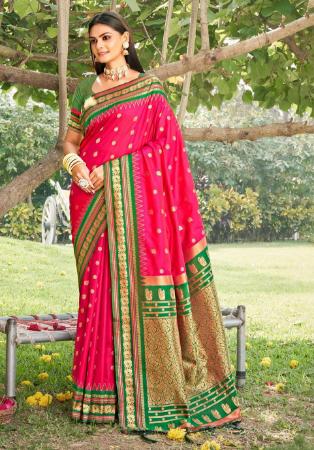 Picture of Appealing Silk Deep Pink Saree