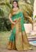 Picture of Good Looking Silk Dark Olive Green Saree