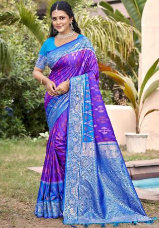 Picture of Ideal Silk Dark Orchid Saree