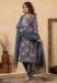 Picture of Cotton Dark Slate Blue Readymade Salwar Kameez
