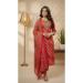 Picture of Elegant Cotton Fire Brick Readymade Salwar Kameez