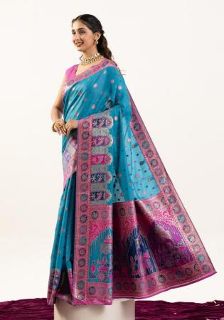 Picture of Splendid Silk Light Sea Green Saree