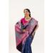 Picture of Stunning Silk Dark Slate Blue Saree