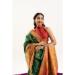 Picture of Classy Silk Dark Olive Green Saree