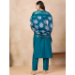 Picture of Amazing Cotton & Silk Teal Readymade Salwar Kameez
