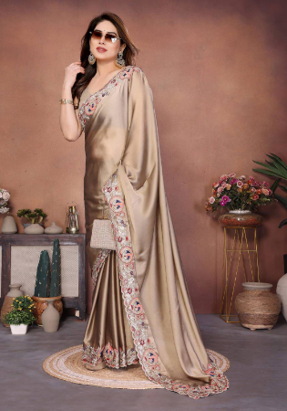 Picture of Bewitching Silk Tan Saree