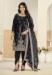 Picture of Bewitching Chiffon Black Straight Cut Salwar Kameez
