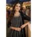 Picture of Sightly Georgette Black Straight Cut Salwar Kameez