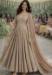 Picture of Radiant Georgette Beige Straight Cut Salwar Kameez