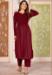 Picture of Delightful Georgette Maroon Kurtis & Tunic