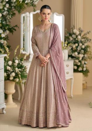 Picture of Statuesque Georgette Dim Gray Anarkali Salwar Kameez