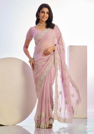 Picture of Lovely Silk Rosy Brown Saree
