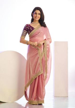 Picture of Exquisite Silk Pink Saree
