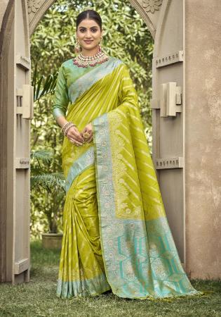 Picture of Taking Silk Yellow Green Saree
