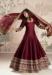 Picture of Stunning Silk Maroon Anarkali Salwar Kameez