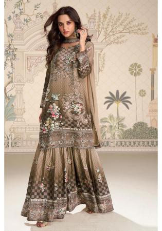 Picture of Crepe & Silk Burly Wood Straight Cut Salwar Kameez