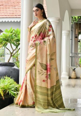 Picture of Bewitching Satin & Silk Dark Khaki Saree