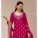 Picture of Georgette Dark Red Straight Cut Salwar Kameez