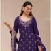 Picture of Wonderful Georgette Purple Straight Cut Salwar Kameez