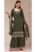 Picture of Georgette Forest Green Straight Cut Salwar Kameez