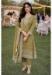 Picture of Chiffon Dark Khaki Straight Cut Salwar Kameez