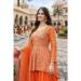 Picture of Resplendent Chiffon Chocolate Straight Cut Salwar Kameez