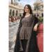 Picture of Exquisite Chiffon Black Straight Cut Salwar Kameez