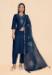 Picture of Chiffon Midnight Blue Readymade Salwar Kameez