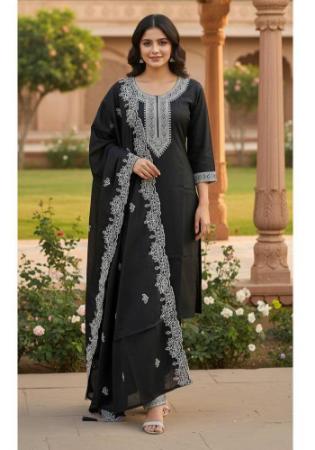 Picture of Splendid Silk Black Readymade Salwar Kameez