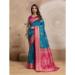 Picture of Beautiful Silk Cadet Blue Saree