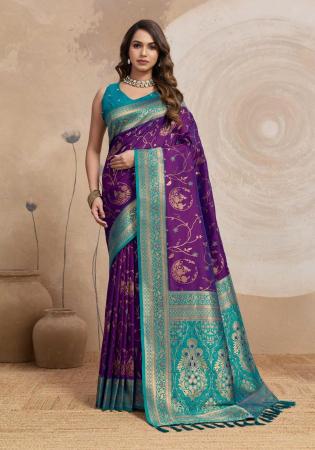 Picture of Fine Silk Purple Saree